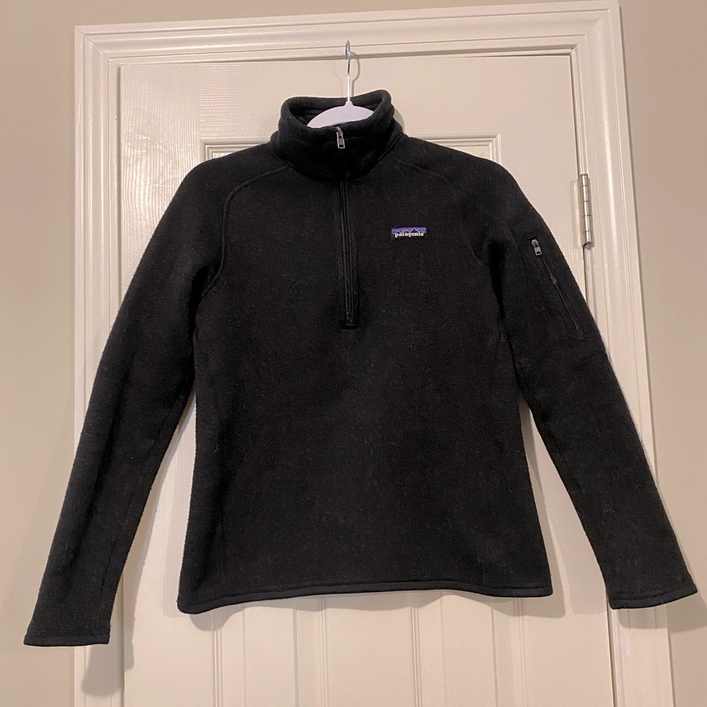 Patagonia Better Sweater Charcoal Gray 1/4 Quarter Zip Pullover Small